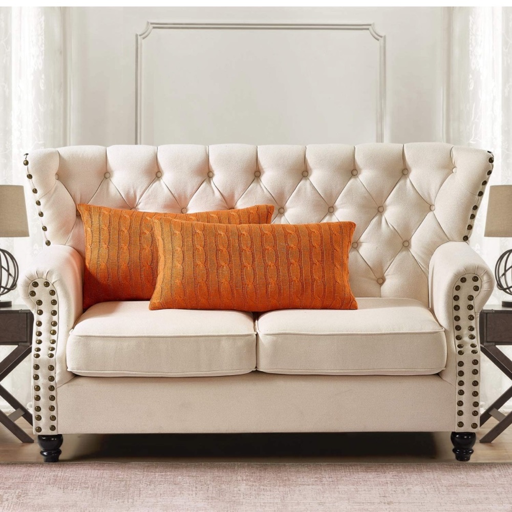 Lumbar pillow shells. Burnt Orange. 14x26” 2pcs per bag. Price is…